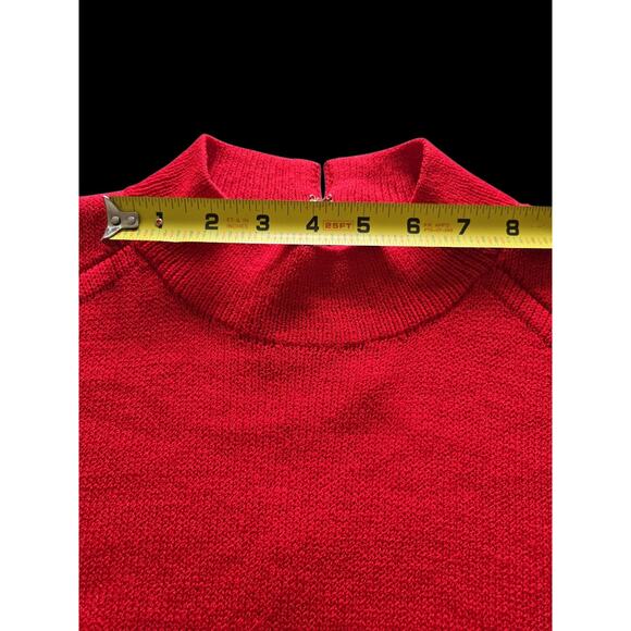 Vintage St. John Saks Fifth Ave 1980s Santana Knit Red Dress Pockets USA Size 12 - Picture 9 of 14